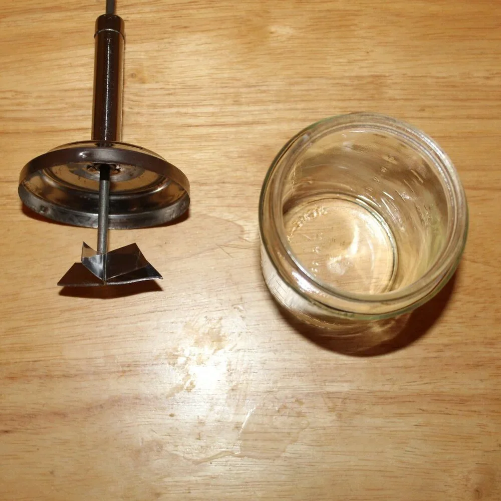 Vintage Acme Glass Food & Nut Chopper Steel Blades 1.5Cup